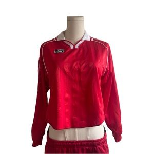 NWT LF Vintage Asics Red Jersey Crop Top